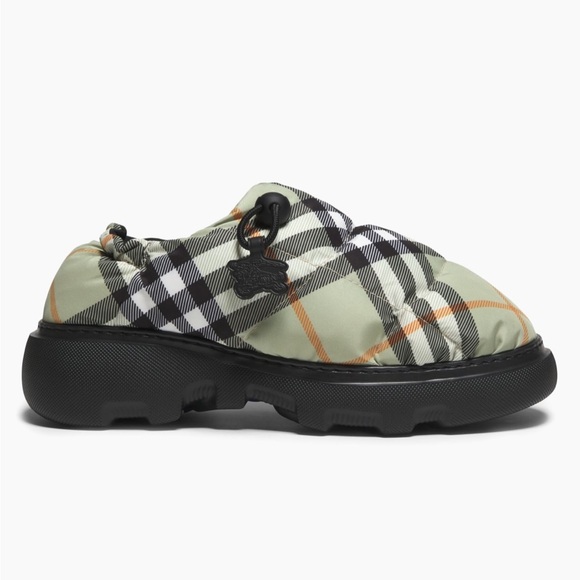 Burberry Pillow Check Mules Sage Green Black Women’s EU 40/US 10 - Picture 1 of 8